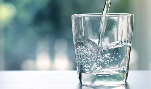 Close-up photo of water glass