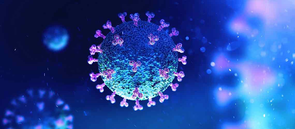 Illustration of the coronavirus.