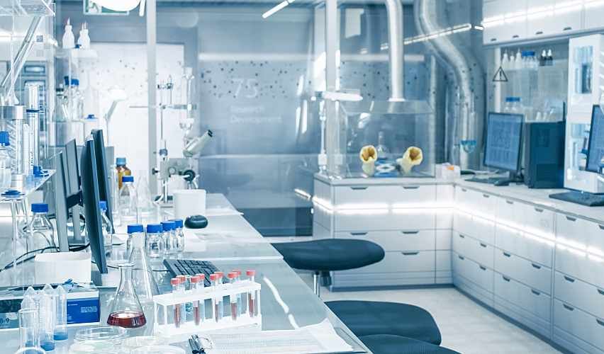 Empty water laboratory with no employees.