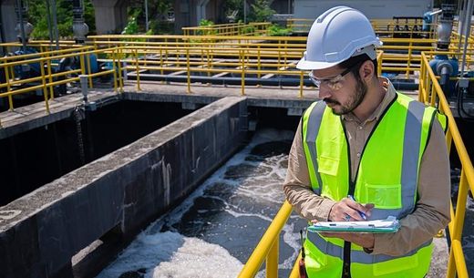 Technician conducts wastewater testing to detect harmful pathogens and substances