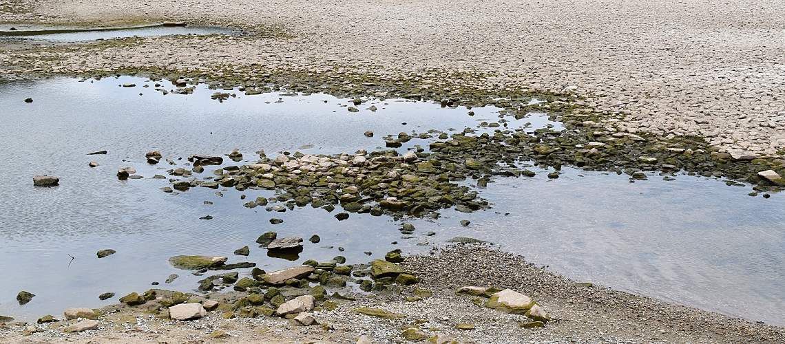 Groundwater on beach.