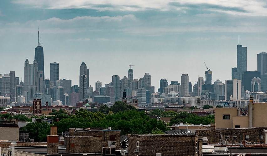 Skyline in Chicago.