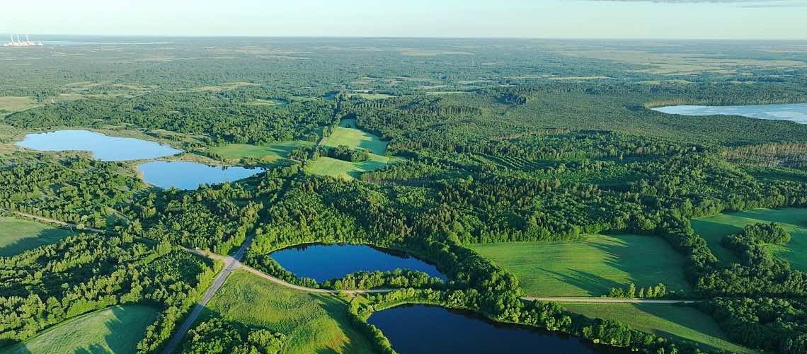 Recharged groundwater in a natural basin.