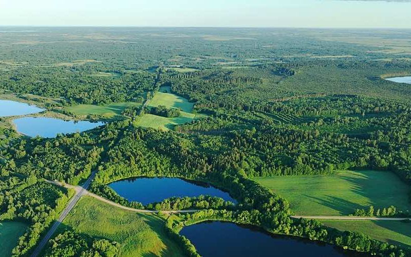 Recharged groundwater in a natural basin.