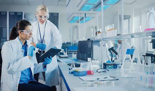 Women working in a modern laboratory
